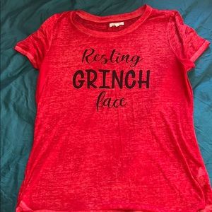 Maurices Resting Grinch Face Graphic Tee